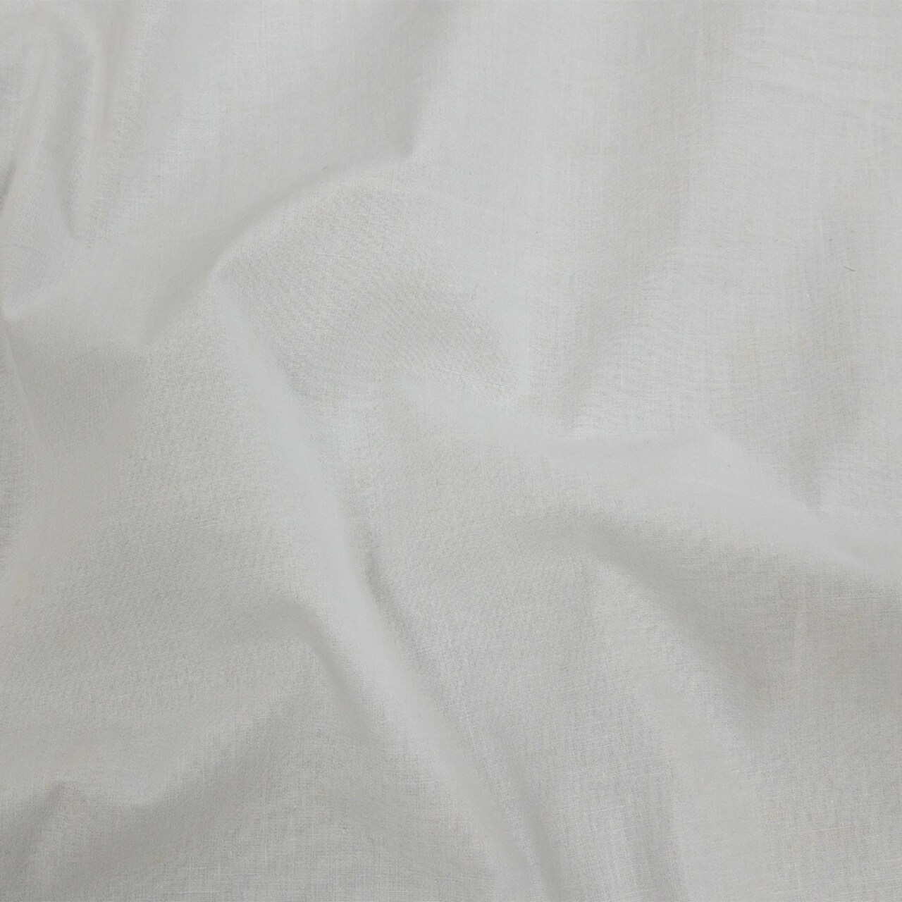 1 Yard White Stretch Cotton Poplin Fabric Crisp Smooth Durable